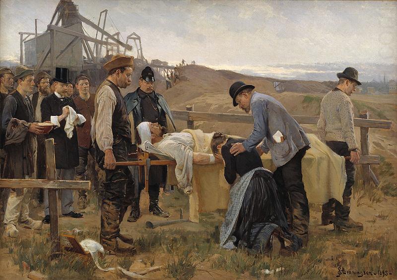 A wounded worker),, Erik Henningsen